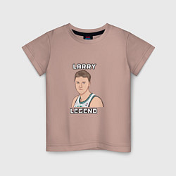 Футболка хлопковая детская Larry Legend, цвет: пыльно-розовый