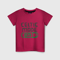 Футболка хлопковая детская Celtic Mode On, цвет: маджента