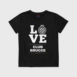 Футболка хлопковая детская Club Brugge Love Classic, цвет: черный