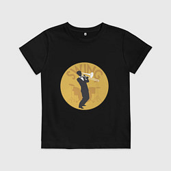 Футболка хлопковая детская Swing, цвет: черный