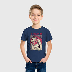 Футболка хлопковая детская ПРИНЦЕССА МОНОНОКЕPRINCESS MONONOKE, цвет: тёмно-синий — фото 2