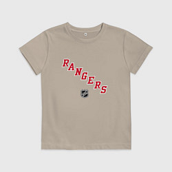 Футболка хлопковая детская New York Rangers NHL, цвет: миндальный
