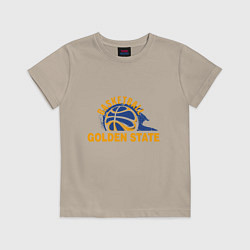 Футболка хлопковая детская Golden State Basketball, цвет: миндальный