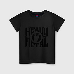 Футболка хлопковая детская Heavy metal, цвет: черный
