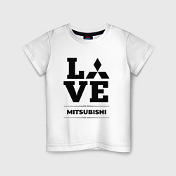 Футболка хлопковая детская Mitsubishi Love Classic, цвет: белый