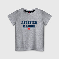 Футболка хлопковая детская Atletico Madrid FC Classic, цвет: меланж