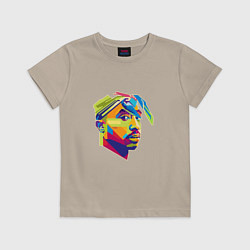 Футболка хлопковая детская 2PAC Style, цвет: миндальный