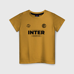 Футболка хлопковая детская Inter Униформа Чемпионов, цвет: горчичный