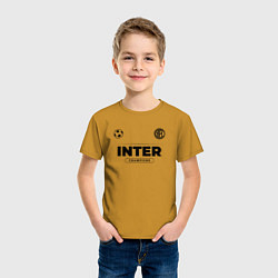 Футболка хлопковая детская Inter Униформа Чемпионов, цвет: горчичный — фото 2