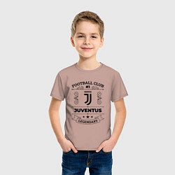 Футболка хлопковая детская Juventus: Football Club Number 1 Legendary, цвет: пыльно-розовый — фото 2