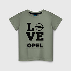Футболка хлопковая детская Opel Love Classic, цвет: авокадо