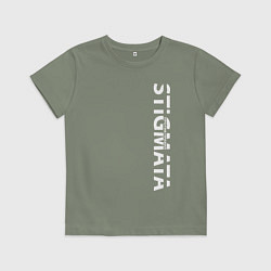 Футболка хлопковая детская Stigmata ПРОТИВ ПРАВИЛ, цвет: авокадо