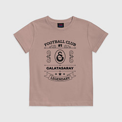 Футболка хлопковая детская Galatasaray: Football Club Number 1 Legendary, цвет: пыльно-розовый