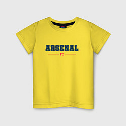 Футболка хлопковая детская Arsenal FC Classic, цвет: желтый
