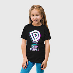 Футболка хлопковая детская Deep Purple Glitch Rock, цвет: черный — фото 2