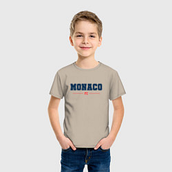Футболка хлопковая детская Monaco FC Classic, цвет: миндальный — фото 2