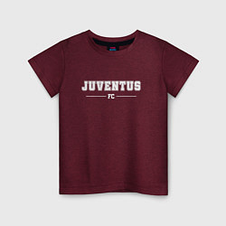 Футболка хлопковая детская Juventus Football Club Классика, цвет: меланж-бордовый