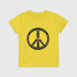 Футболка хлопковая детская Pacific symbol, цвет: желтый