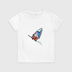 Футболка хлопковая детская Windfoxer, цвет: белый