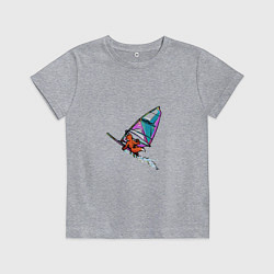 Футболка хлопковая детская Windfoxer, цвет: меланж
