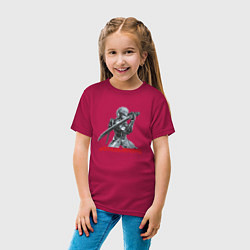 Футболка хлопковая детская Райден из Metal Gear Rising с мечом, цвет: маджента — фото 2