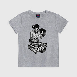 Футболка хлопковая детская Bruce Lee - Vinyl Dj, цвет: меланж