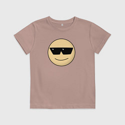 Футболка хлопковая детская Крутой Дурак, цвет: пыльно-розовый