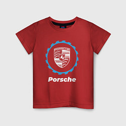 Футболка хлопковая детская Porsche в стиле Top Gear, цвет: красный