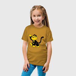 Футболка хлопковая детская Wu-Tang Monkey, цвет: горчичный — фото 2