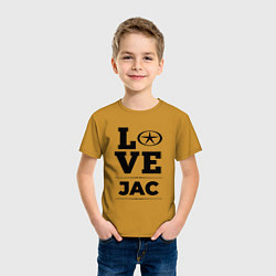 Футболка хлопковая детская JAC Love Classic, цвет: горчичный — фото 2