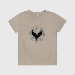 Футболка хлопковая детская Вегвизир и вальравн, цвет: миндальный