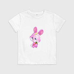 Футболка хлопковая детская Hare a carrot, цвет: белый