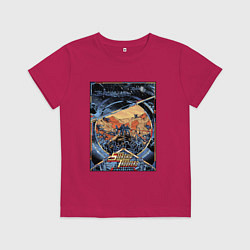 Футболка хлопковая детская Звездный десант в квадрате, цвет: маджента