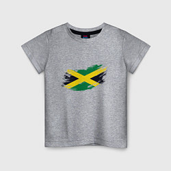 Футболка хлопковая детская Jamaica Flag, цвет: меланж