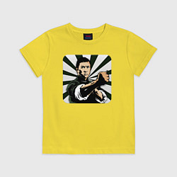 Футболка хлопковая детская Ип Ман в боевой стойке, цвет: желтый
