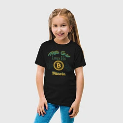 Футболка хлопковая детская Loves His Bitcoin, цвет: черный — фото 2