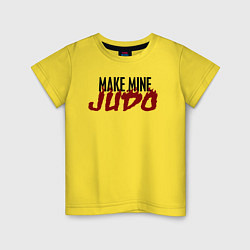 Футболка хлопковая детская Make Mine JUDO, цвет: желтый