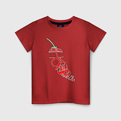 Футболка хлопковая детская Red Hot Chili Peppers Арт, цвет: красный