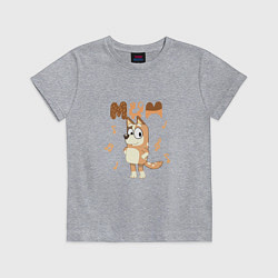 Футболка хлопковая детская Doggy Mom, цвет: меланж