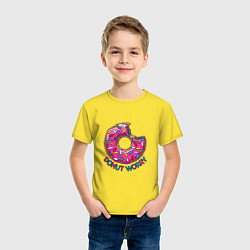 Футболка хлопковая детская Donut - Worry, цвет: желтый — фото 2