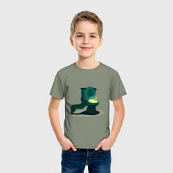 Футболка хлопковая детская Любопытная Такса, цвет: авокадо — фото 2