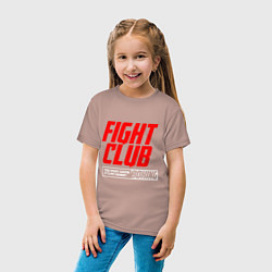 Футболка хлопковая детская Fight club boxing, цвет: пыльно-розовый — фото 2