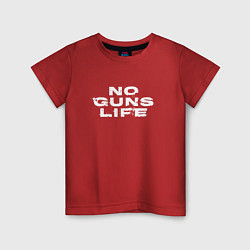 Футболка хлопковая детская No Guns Life лого, цвет: красный