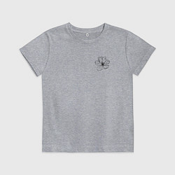 Футболка хлопковая детская Hibiscus, цвет: меланж