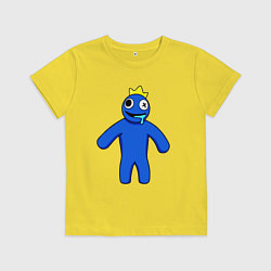 Футболка хлопковая детская Синий из Роблокс, цвет: желтый