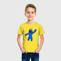 Футболка хлопковая детская Роблокс: Синий, цвет: желтый — фото 2