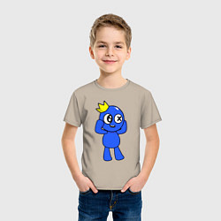 Футболка хлопковая детская Rainbow Friends, цвет: миндальный — фото 2