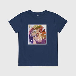 Футболка хлопковая детская Нанати и Митти, цвет: тёмно-синий