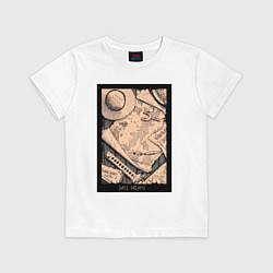 Футболка хлопковая детская Карта приключений - Ван Пис, цвет: белый
