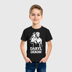 Футболка хлопковая детская Daryl Dixon, цвет: черный — фото 2